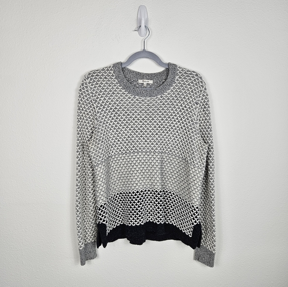 Madewell Geo-Block Pullover Sweater Women's Size L - Picture 2 of 5